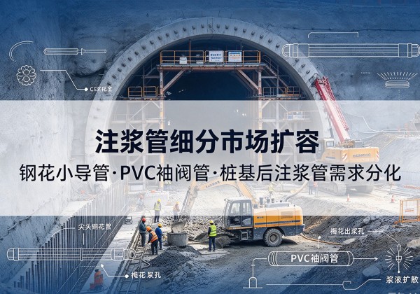 昆明注浆管细分市场扩容，隧道钢花小导管、PVC 袖阀管、桩基后注浆管需求分化